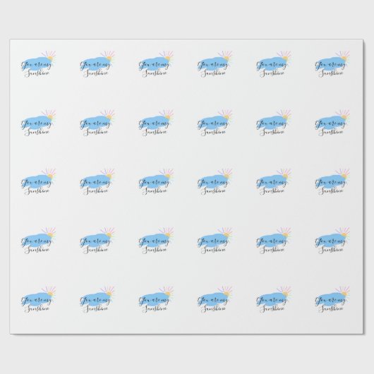 you are my sunshine yellow orange sun rays clouds ラッピングペーパー (フラット)