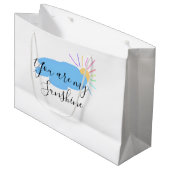 you are my sunshine yellow orange sun rays clouds ラージペーパーバッグ (正面アングル)