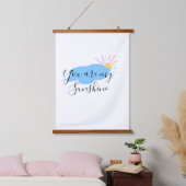 you are my sunshine yellow orange sun rays clouds 吊り下げ型タペストリー (寝室)