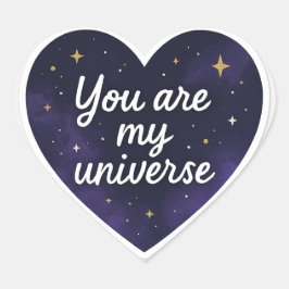 You Are My Universe – Cosmic Galaxy Heart Sticker ハートシール
