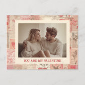 You Are My Valentine Custom Photo & Text Card ポストカード (正面)