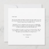 You Are My Valentine Heart Poem Black Cat Holiday  カード (裏面)