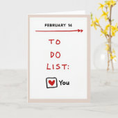 You Are My Valentine To Do List Card カード (黄色い花)