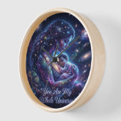 You Are My Whole Universe Cosmic Mother Baby Galax 壁時計 (傾斜)