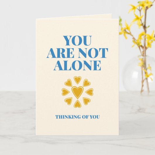 You Are Not Alone Heart Connection カード (黄色い花)