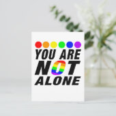 You are Not alone | LGBTQ+ Pride Postkarte ポストカード (スタンド正面)