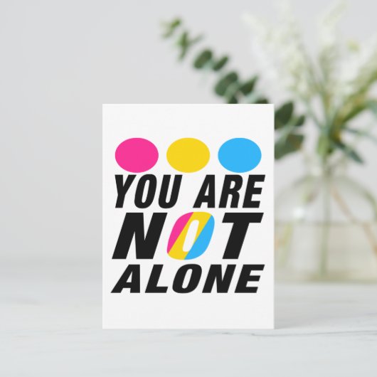  You are not alone  | Pansexual Pride  ポストカード (スタンド正面)