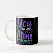 You Are Not Alone Suicide Prevention Awareness  コーヒーマグカップ (左)
