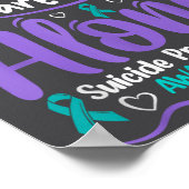 You Are Not Alone Suicide Prevention Awareness  ポスター (角)