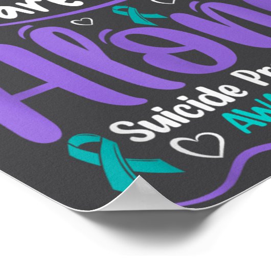 You Are Not Alone Suicide Prevention Awareness  ポスター (角)