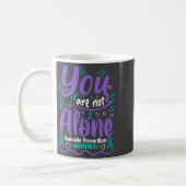 You Are Not Alone Suicide Prevention Awareness Pre コーヒーマグカップ (左)