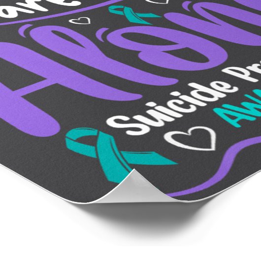 You Are Not Alone Suicide Prevention Awareness Pre ポスター (角)