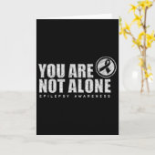 You Are Not Alone Wear Purple Day Epilepsy Awarene カード (黄色い花)