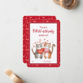 You Are Pawsitive 素晴らし Classroom Valentine's ノートカード (正面/裏面インサイチュ)
