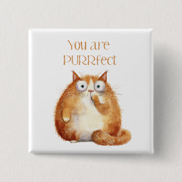 you are purrfect - orange cat bagde 缶バッジ