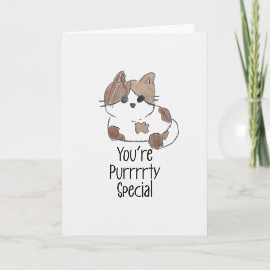 You are Purrrrty Special Cute Kitty Greeting Card カード (正面)