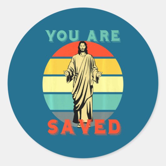 You Are Saved Spread The Good News Of Jesus 1  ラウンドシール (正面)
