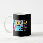 You Are Smart Brave Strong Kind Loved Motivation T コーヒーマグカップ (左)
