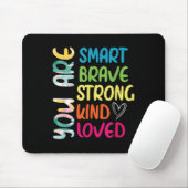 You Are Smart Brave Strong Kind Loved Motivation T マウスパッド (マウス)