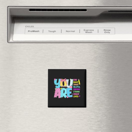 You Are Smart Brave Strong Kind Loved Motivation T マグネット (インサイチュ (食洗機))