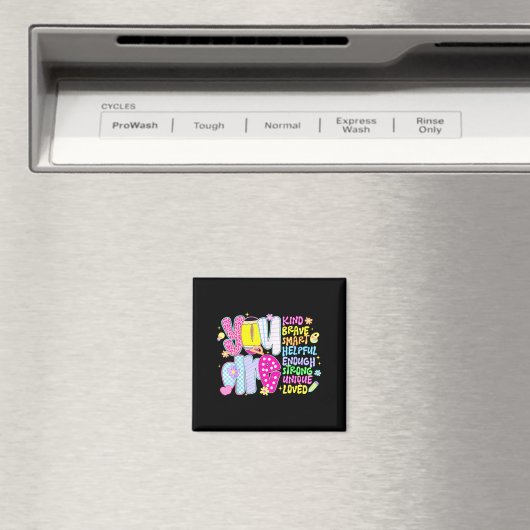You Are Smart Brave Strong Kind Loved Motivation T マグネット (インサイチュ (食洗機))