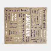 you are so loved blanket フリースブランケット (正面(横))