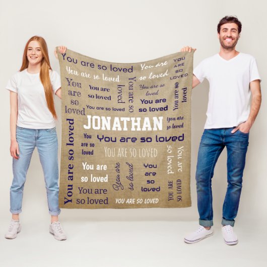You Are So Loved Blanket Add Your Name フリースブランケット (インサイチュ)