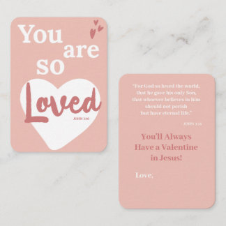 You Are So Loved Christian Valentine's Day Card エンクロージャーカード