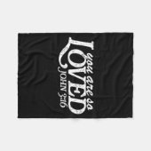 You Are So Loved Christian Verse Valentine's Day B フリースブランケット (正面(横))