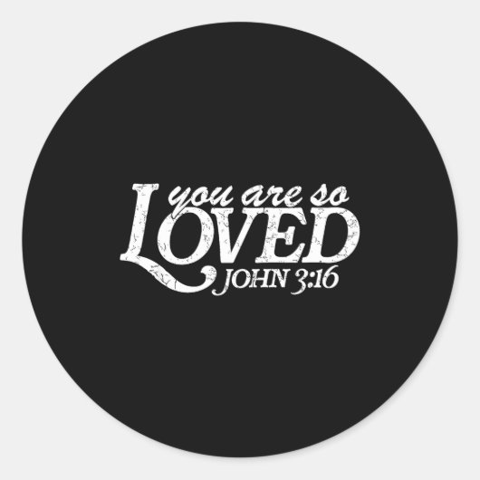 You Are So Loved Christian Verse Valentine's Day B ラウンドシール (正面)