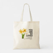 You Are So Loved Floral Christian トートバッグ (裏面)