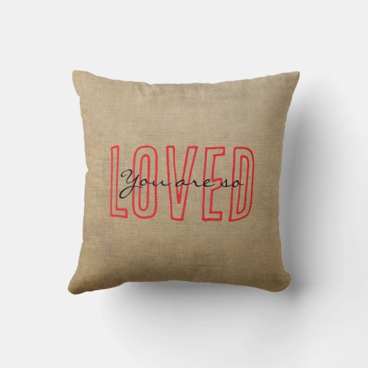 You Are So Loved Throw Pillow クッション (裏面)