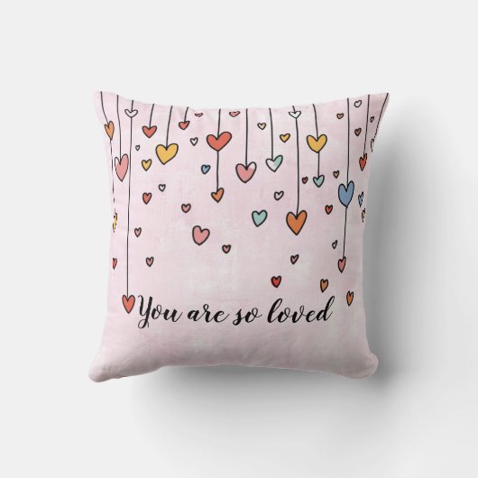 You Are So Loved Throw Pillow クッション (裏面)