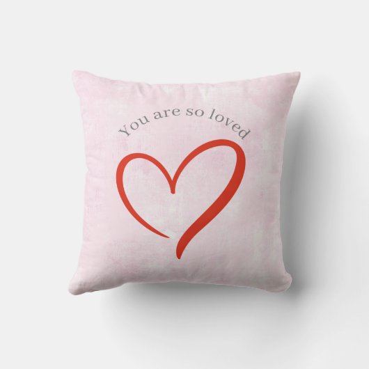 You are so Loved Throw Pillow クッション (裏面)