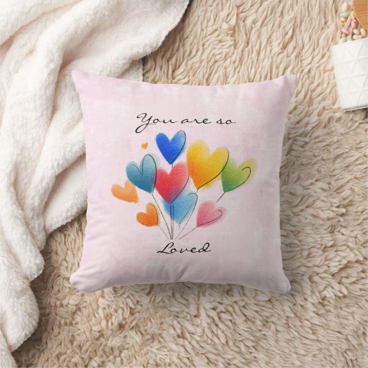 You Are So Loved Throw Pillow クッション (ブランケット)