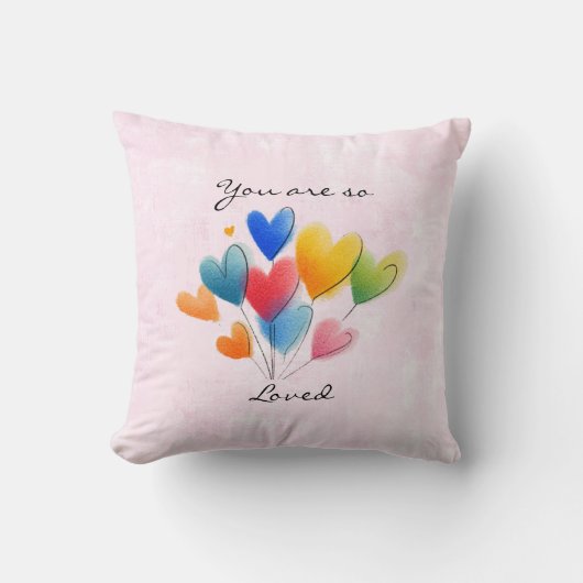 You Are So Loved Throw Pillow クッション (正面)