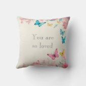 You are so loved Throw Pillow クッション (裏面)
