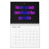 "You are so much more..." Encouragement Quotes カレンダー (2月 2027)