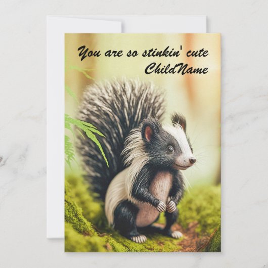 You are so stinkin' cute - cute skunk image シーズンカード (正面)