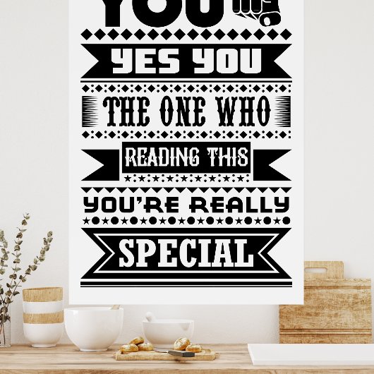 You Are Special (やる気を起こさせる引用文) ポスター (キッチン)