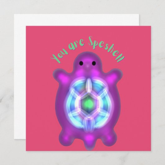 You Are Speshell Turtle Personalized Gift  招待状 (正面/裏面)