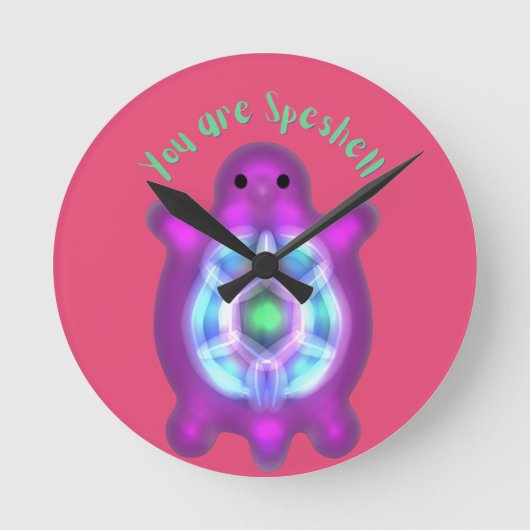 You Are Speshell Turtle Personalized Gift T-Shirt ラウンド壁時計 (正面)