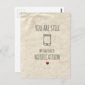 You are still my favourite notification ポストカード (正面/裏面)