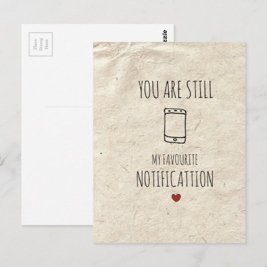 You are still my favourite notification ポストカード (正面/裏面)