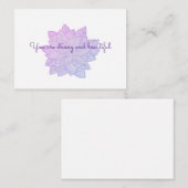 You are strong and beautiful: Floral Affirmation ノートカード (正面/裏面)