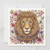 You Are Strong Personalized Lion Card シーズンカード (正面)