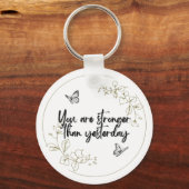 You Are Stronger Than Yesterday Keychain キーホルダー (正面)
