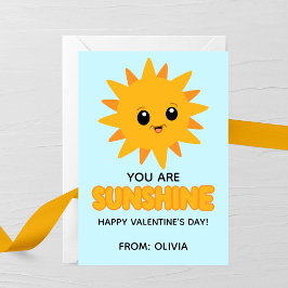 You Are Sunshine Kids Valentine Card ノートカード
