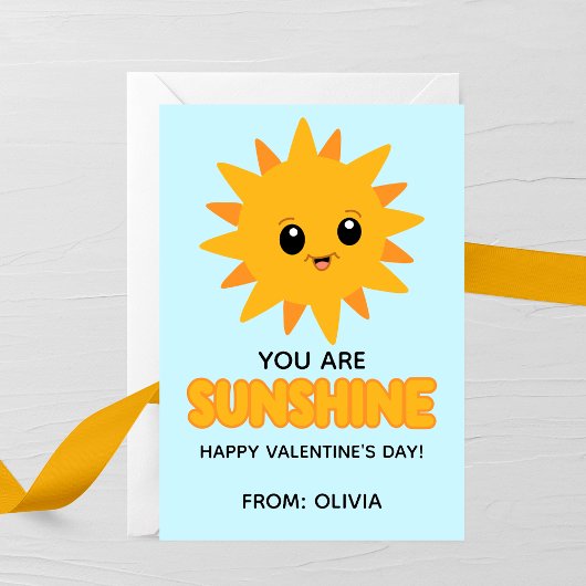 You Are Sunshine Kids Valentine Card ノートカード