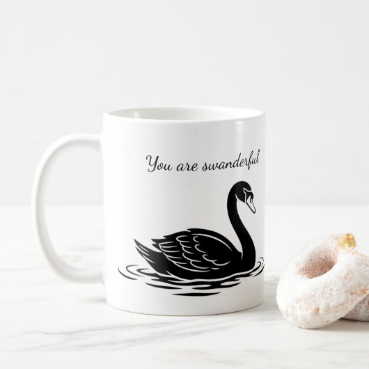 You are swanderful black swan Funny Goth Gift コーヒーマグカップ (ドーナツ)